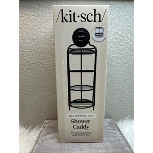 $30 🌙 Kitsch Self Draining Shower Caddy w/ Suction Cup Rust Proof NEW